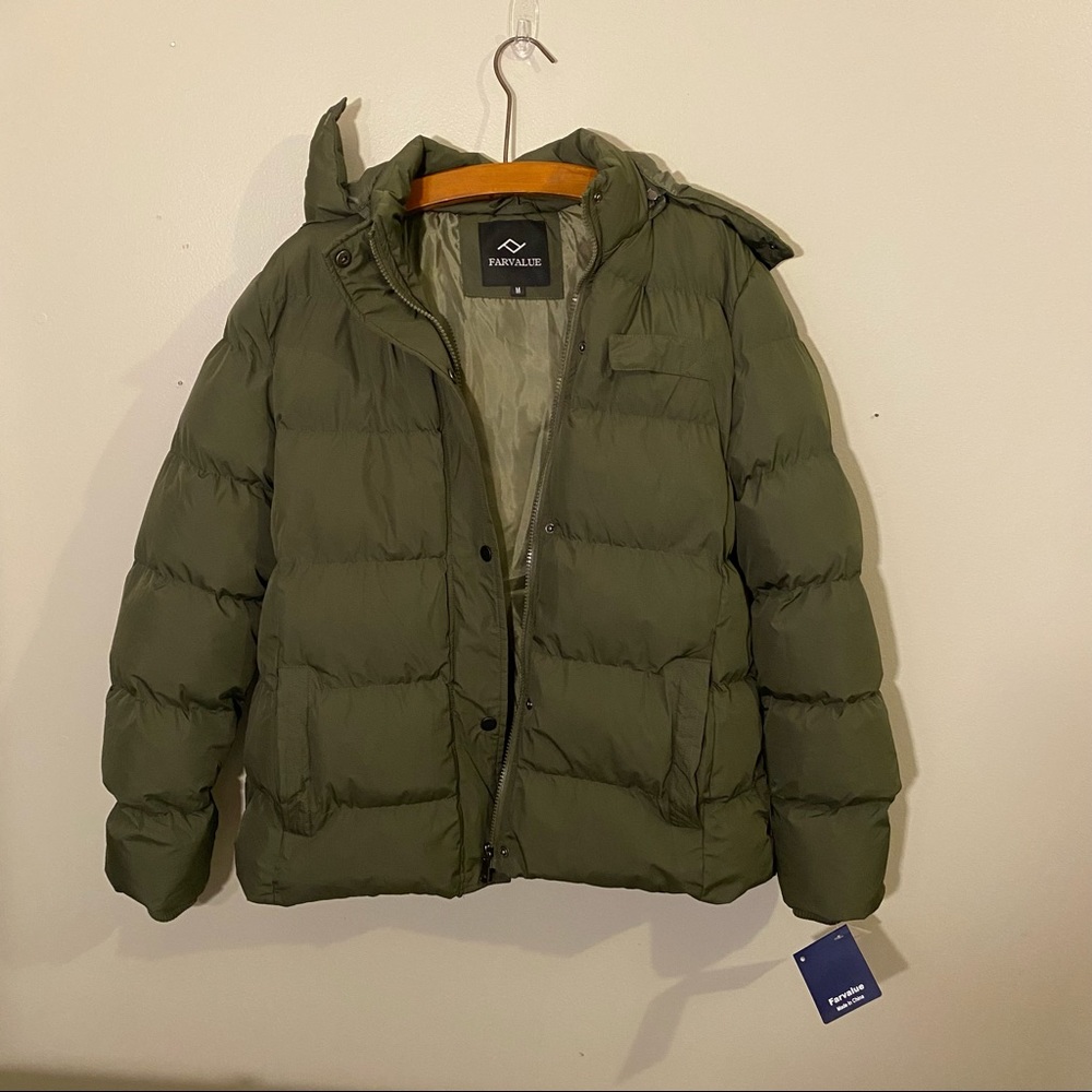 NWT Farvalue hooded puffer coat